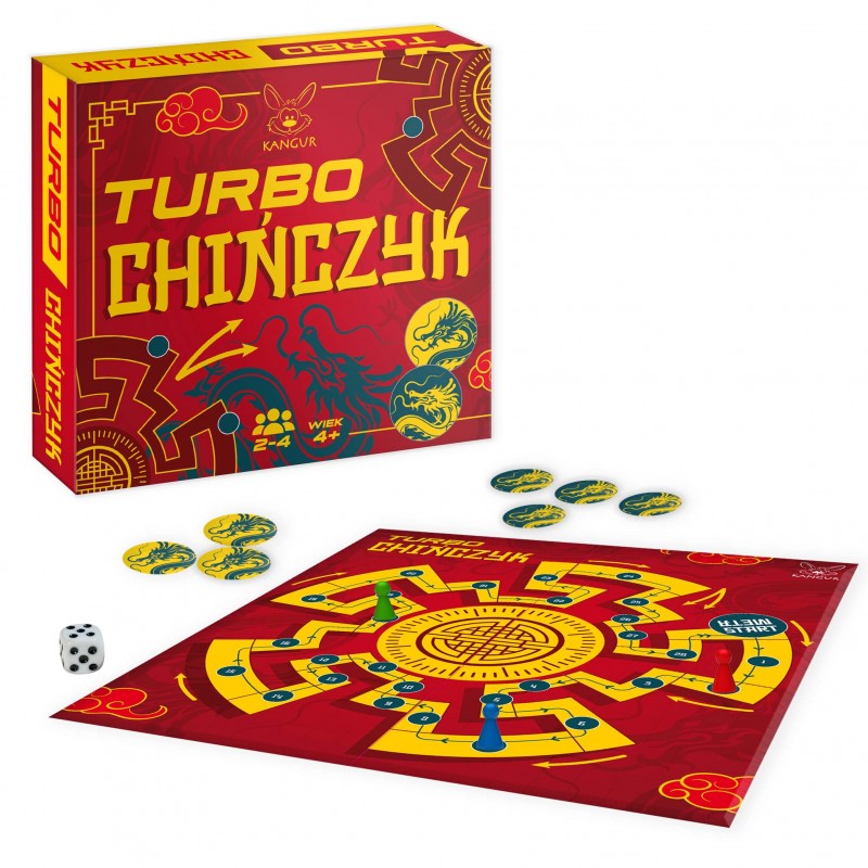 Gra edukacyjna turbo chińczyk +4 Kangur