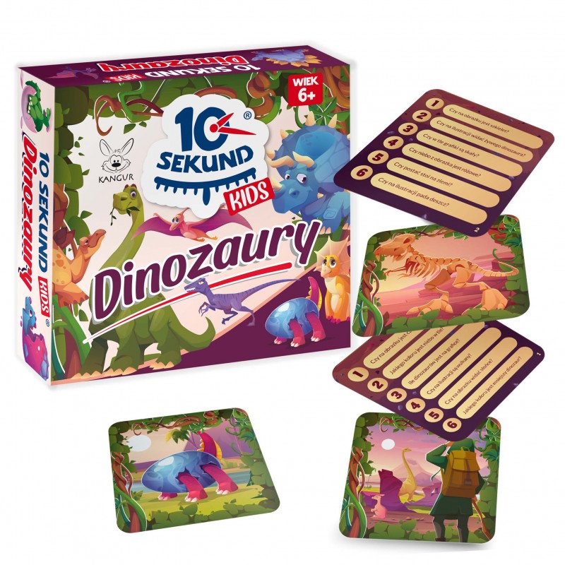 Gra edukacyjna 10 sekund dinozaury +6 Kangur