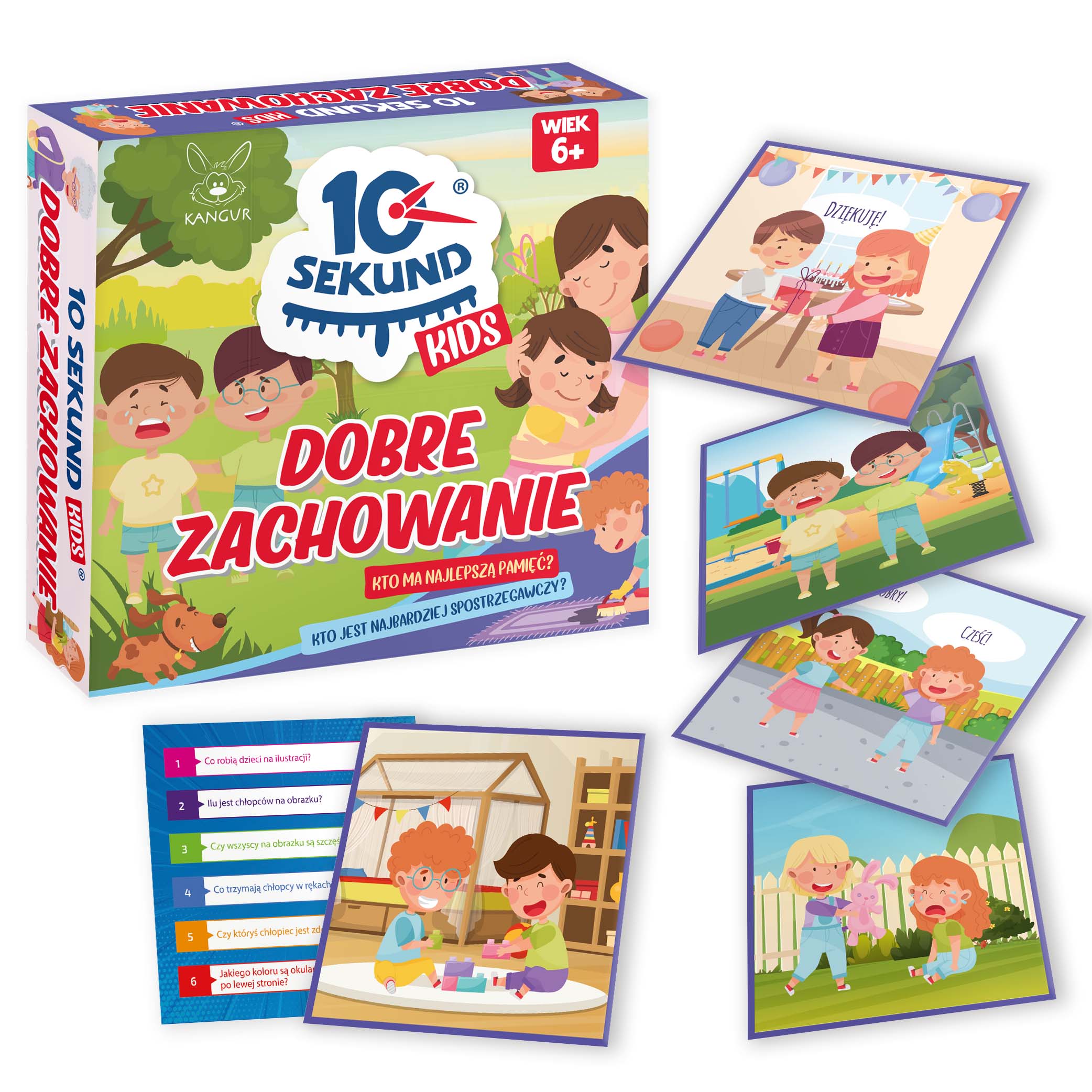 Gra edukacyjna 10 sekund dobre zachowanie +6 Kangur