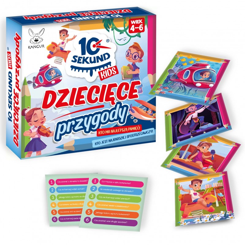 Gra edukacyjna 10 sekund dziecięce przygody +4 Kangur