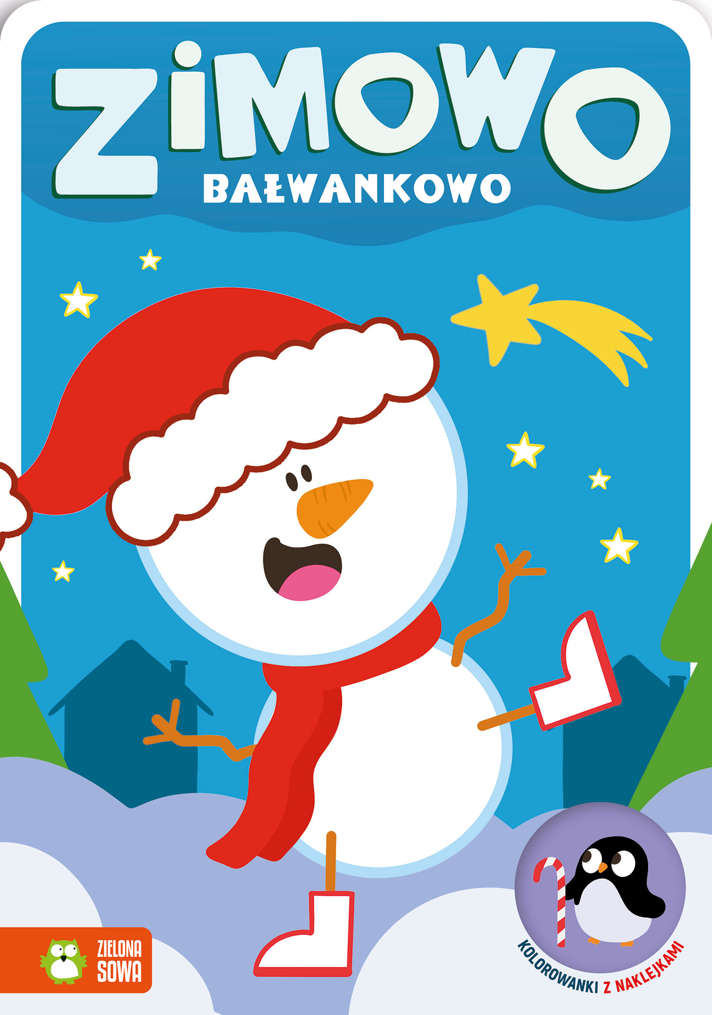 Kolorowanki z naklejkami Zimowo bałwankowo B5/24str Zielona Sowa