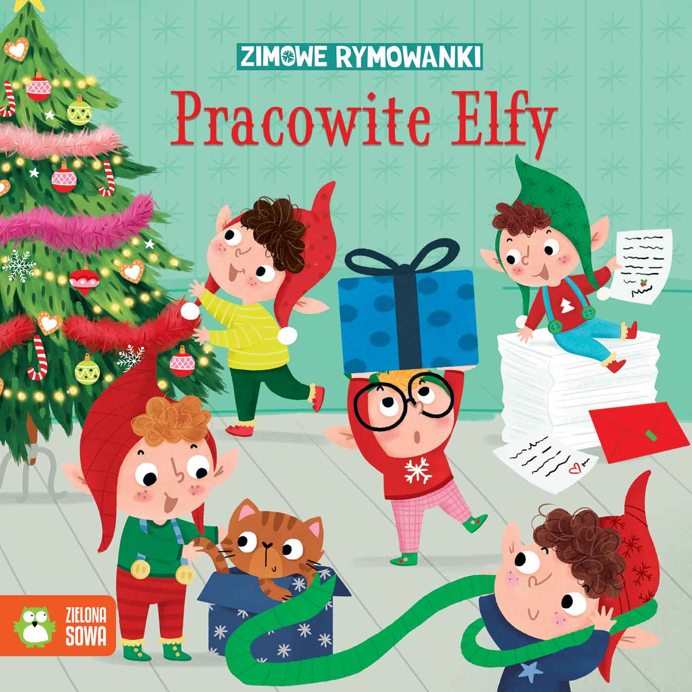 Zimowe rymowanki Pracowite elfy 16x16/10str Zielona Sowa
