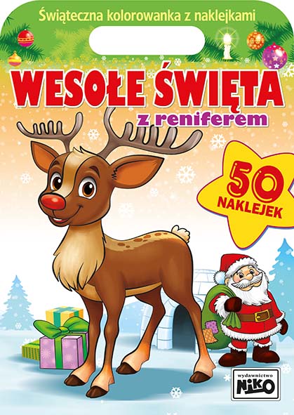 Kolorowanka wesołe święta z reniferem A4/16str Niko