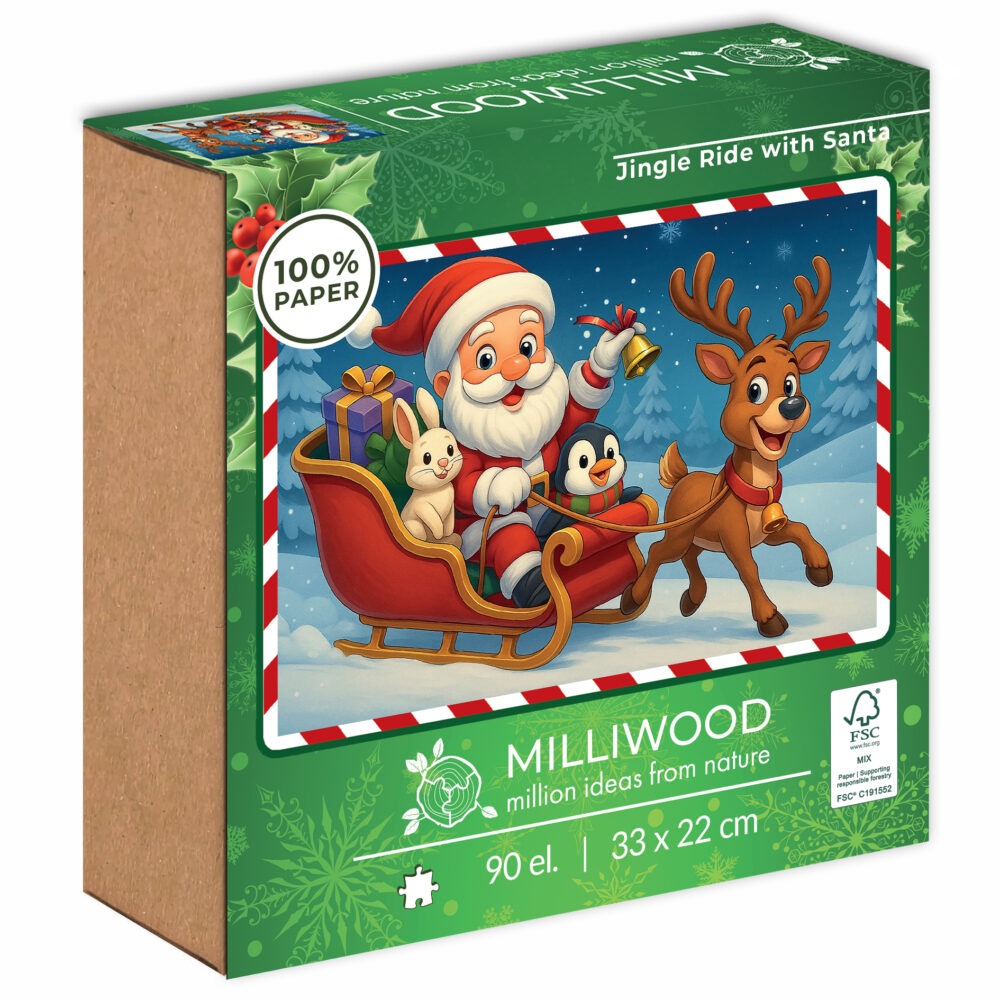  Puzzle 90 elementów Milliwood Podróż z Mikołajem Alexander