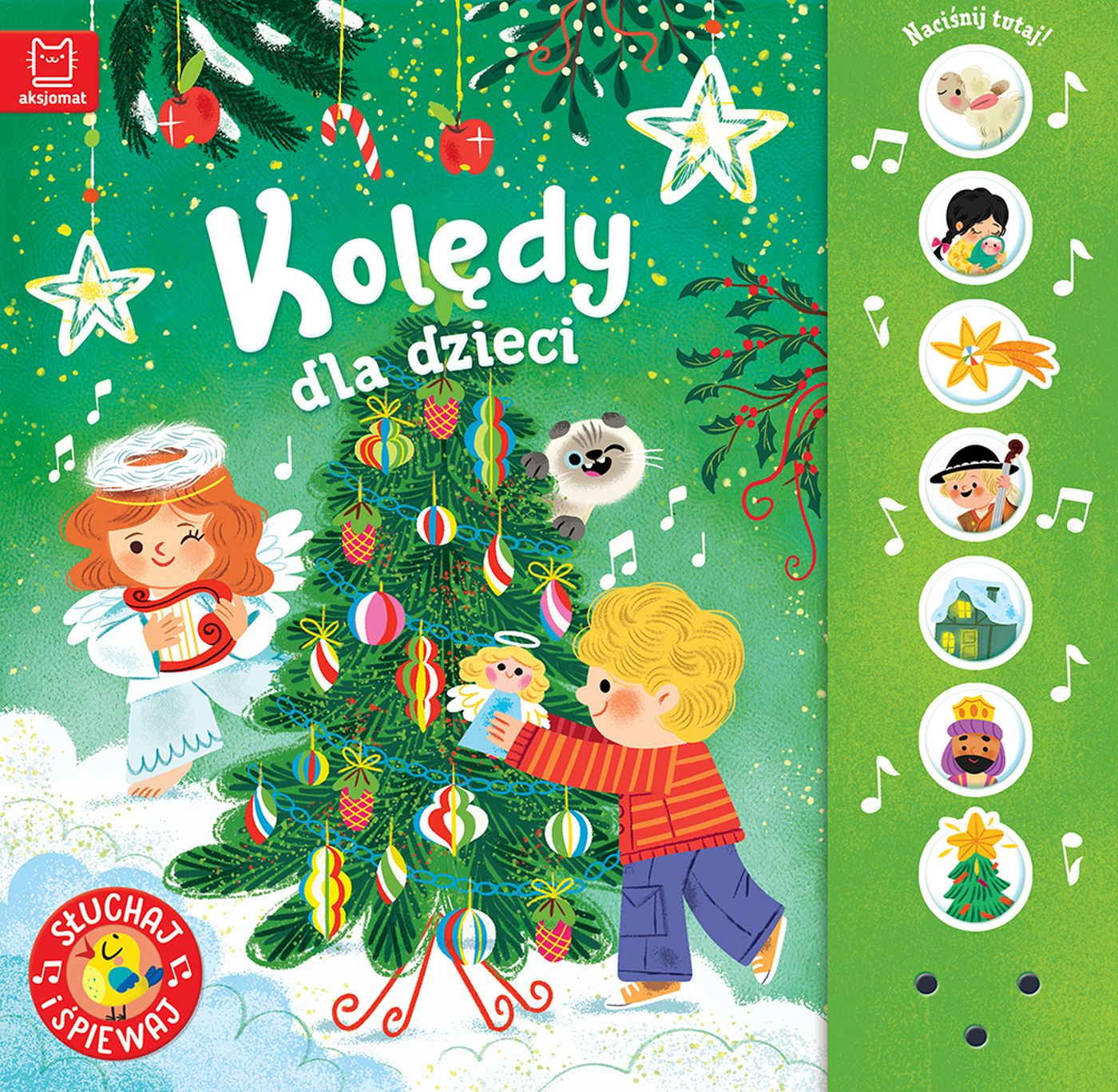 Kolędy dla dzieci słuchaj i śpiewaj 20x20cm/10str Aksjomat