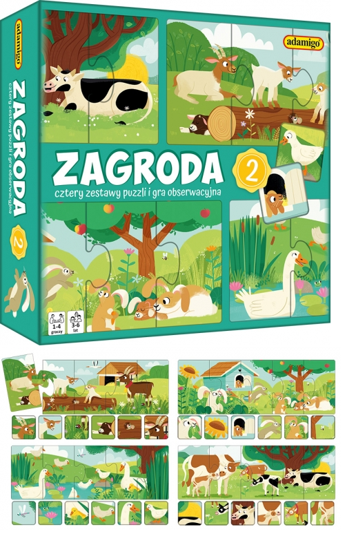 Gra edukacyjna zagroda 2 +3 Adamigo