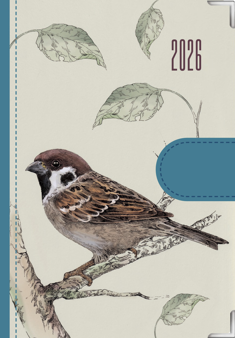 Kalendarz terminarz książkowy dzienny 2026 B6 Natura Ptaki Eurograf