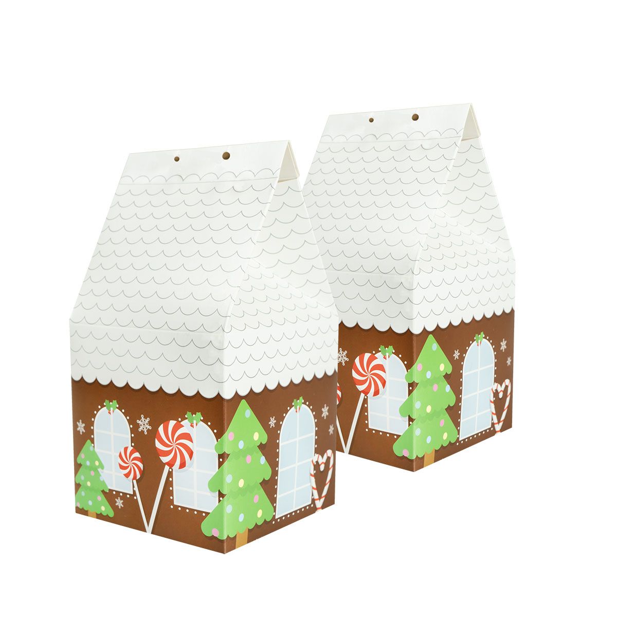 Papierowe domki na upominki 2szt 10x10x19cm Arpex