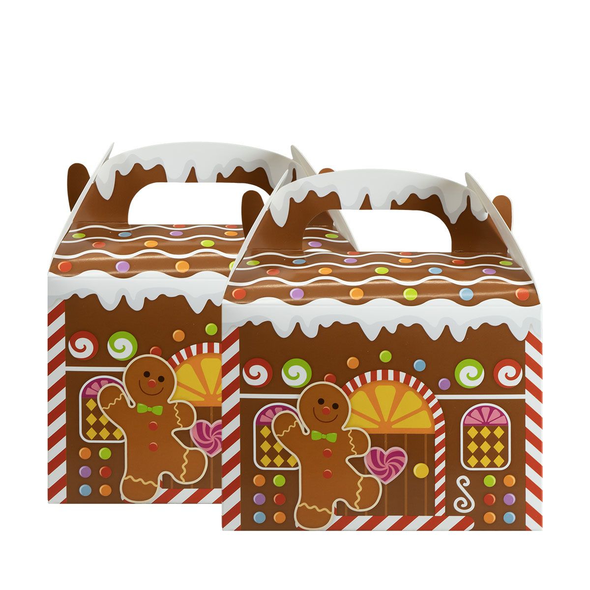 Papierowe domki na upominki 2szt 16x9x18cm Arpex