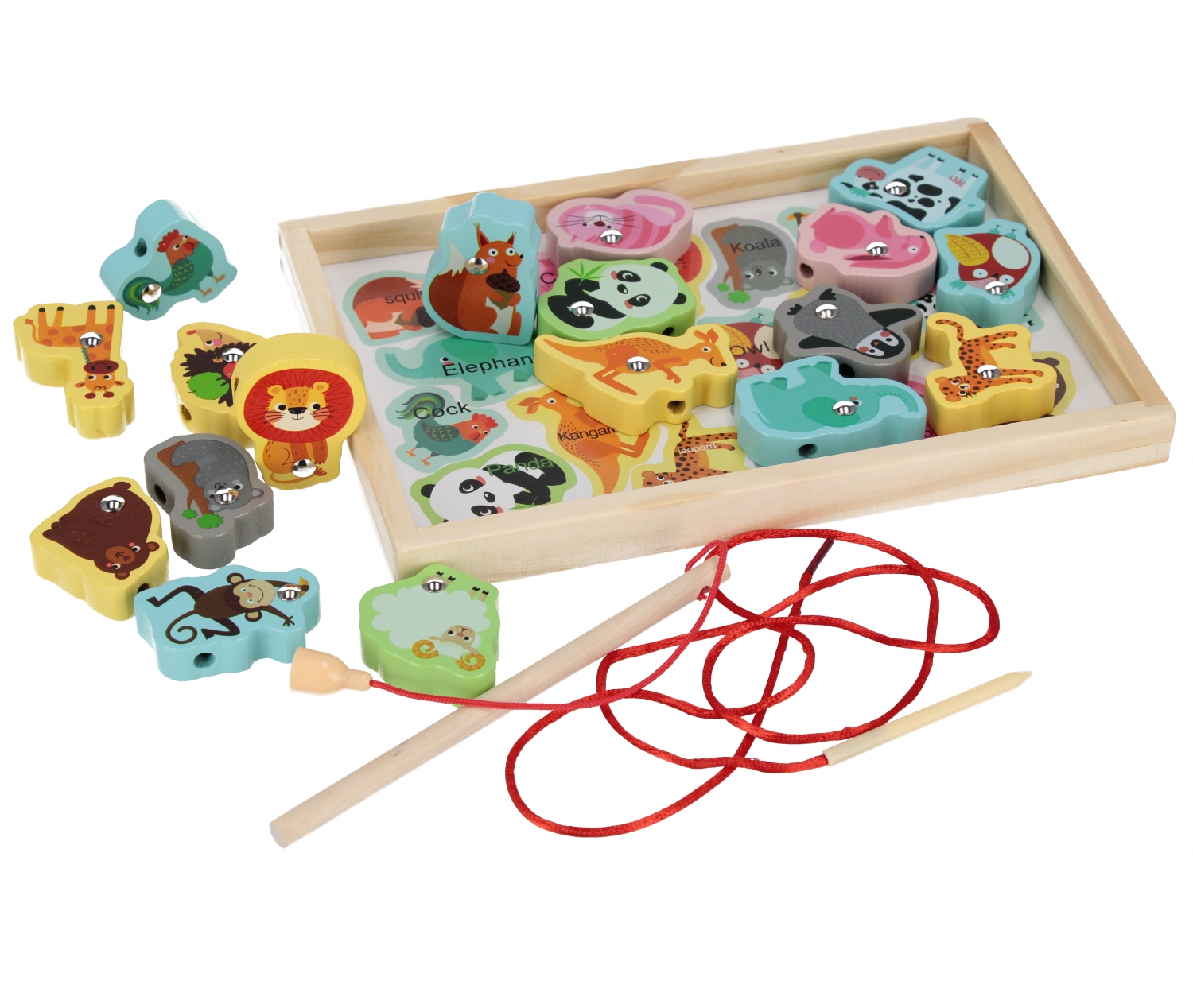 Układanka drewniana magnetyczna zoo 23x15cm MC