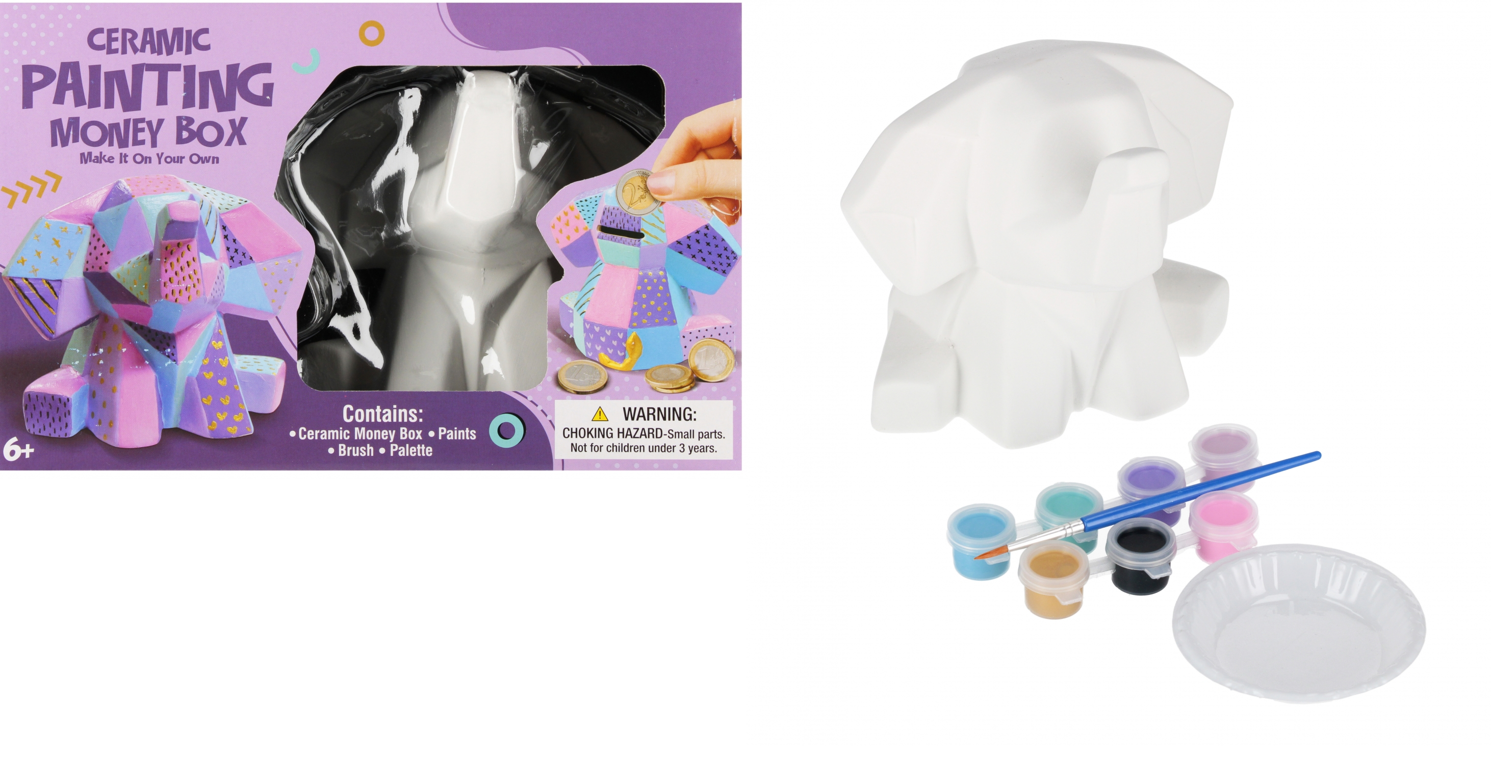  Skarbonka słoń do malowania 12cm zestaw kreatywny MC