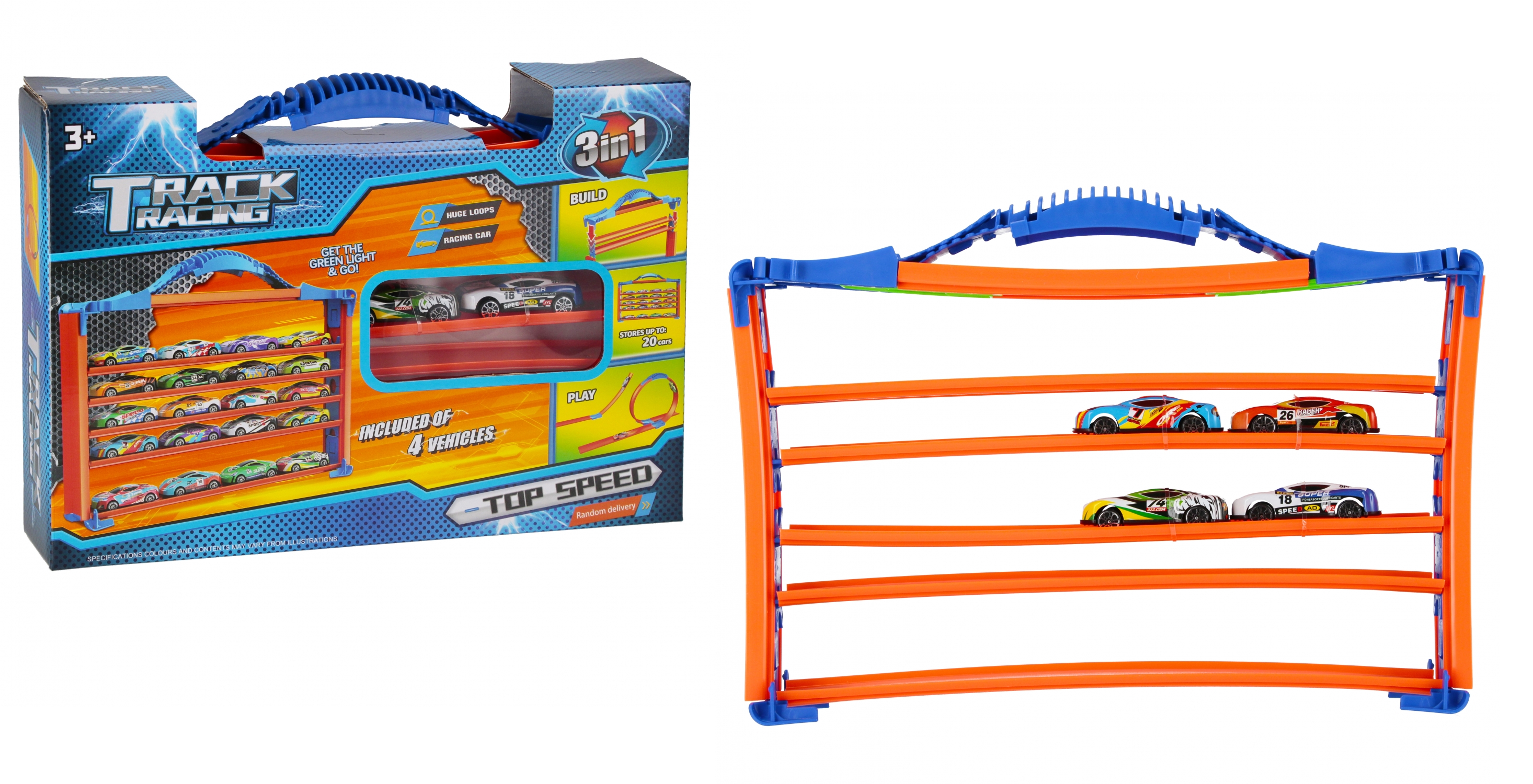 Tor samochodowy + 4 pojazdy MC