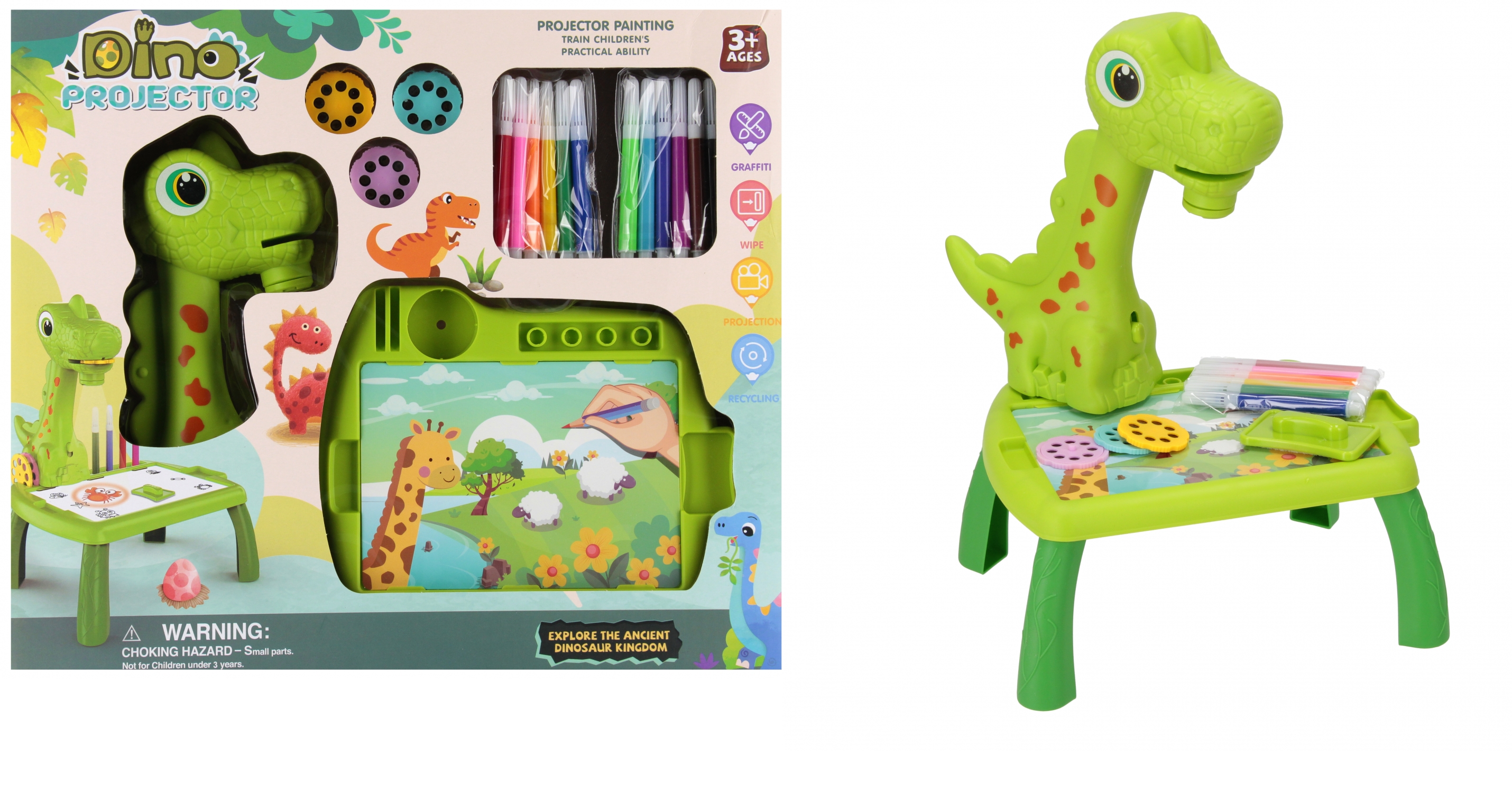 Projektor dinozaur akcesoria MC 