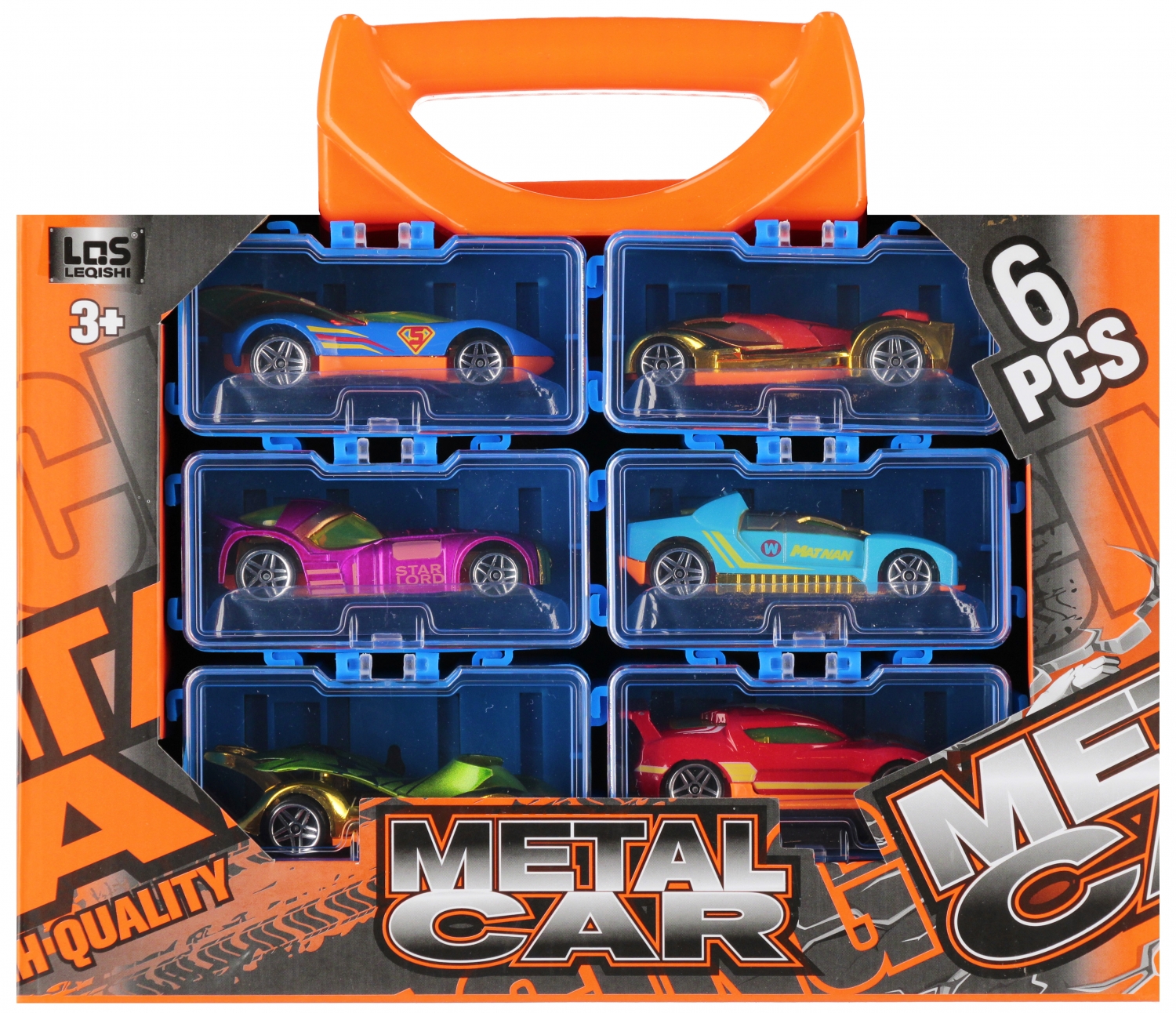 Auto metalowe 6 sztuk zestaw MC