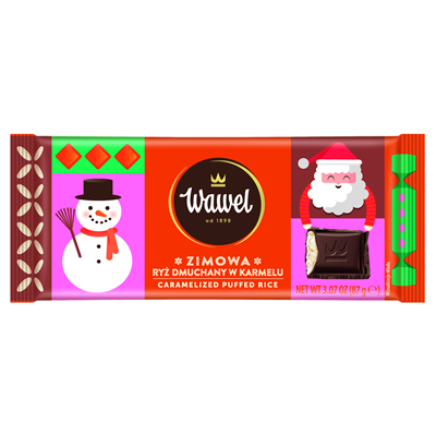 Czekolada zimowa ryż dmuchany w karmelu 87g Wawel