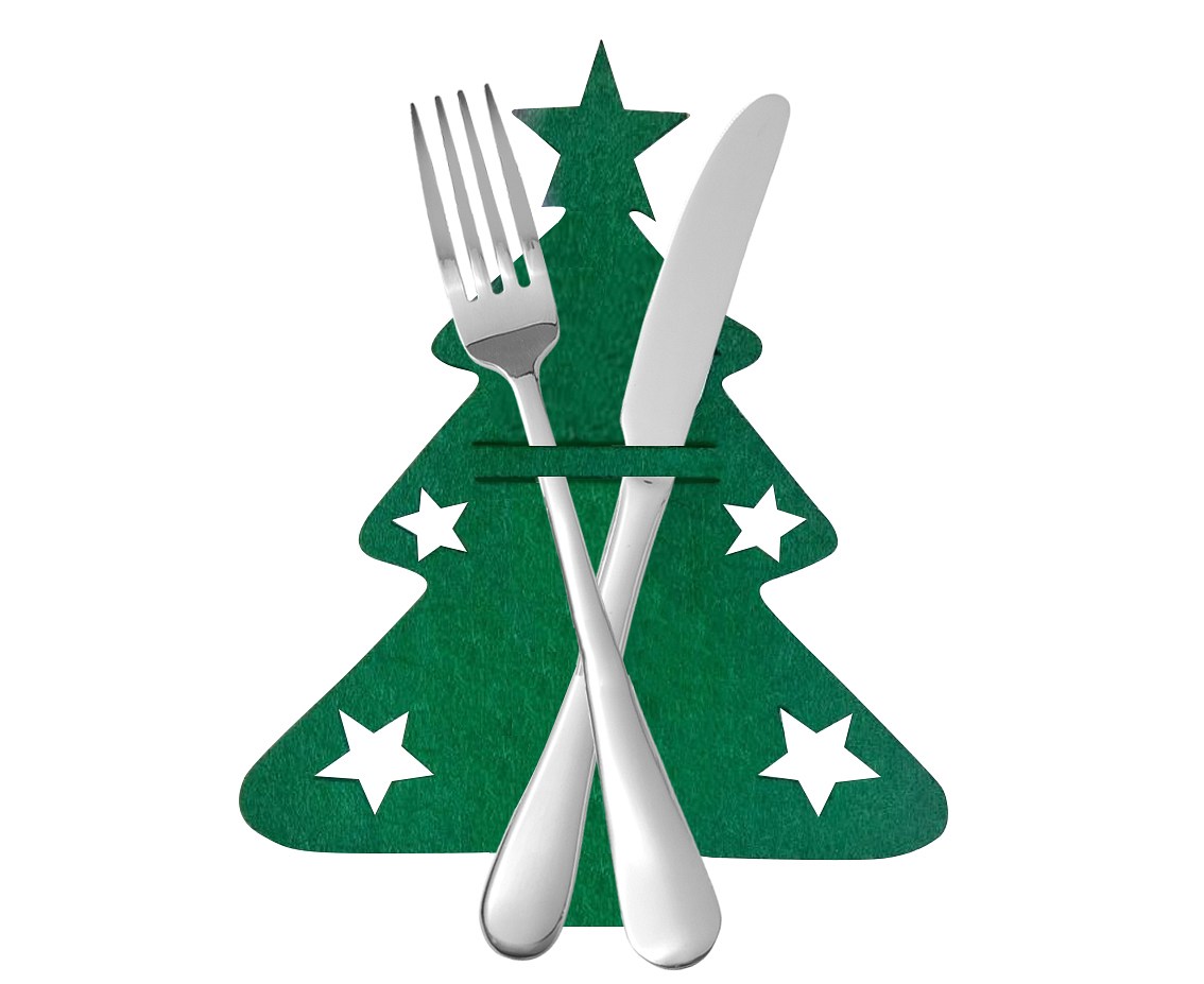 Etui na sztućce choinka 4szt Godan