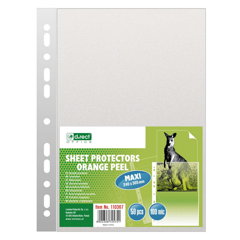 Koszulka groszkowa maxi 100mic A4/50szt D.Rect 