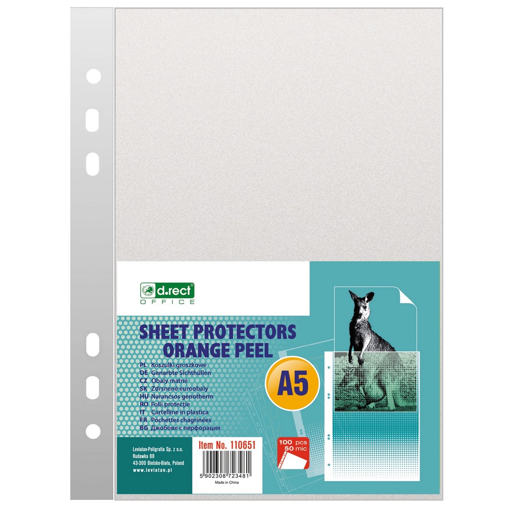 Koszulka groszkowa 50mic A5/100szt D.Rect