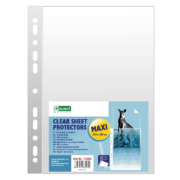 Koszulka krystaliczna maxi 90mic A4/50szt D.Rect 