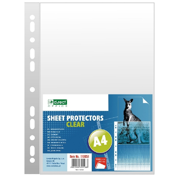 Koszulka krystaliczna 80mic A4/100szt D.Rect