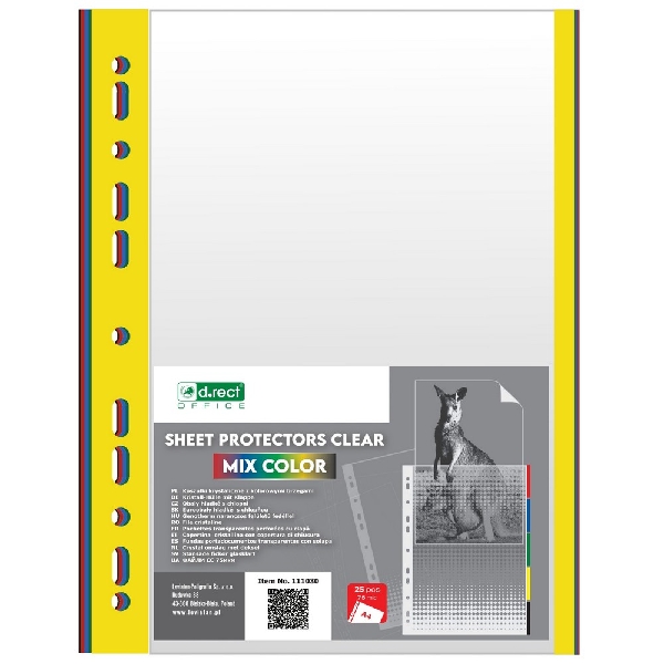 Koszulka krystaliczna mix kolory 75mic A4/25szt D.Rect