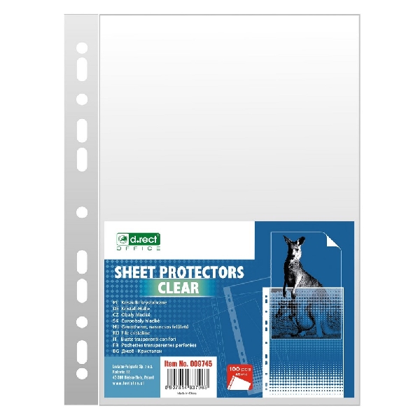 Koszulka krystaliczna 45mic A4/100szt D.Rect
