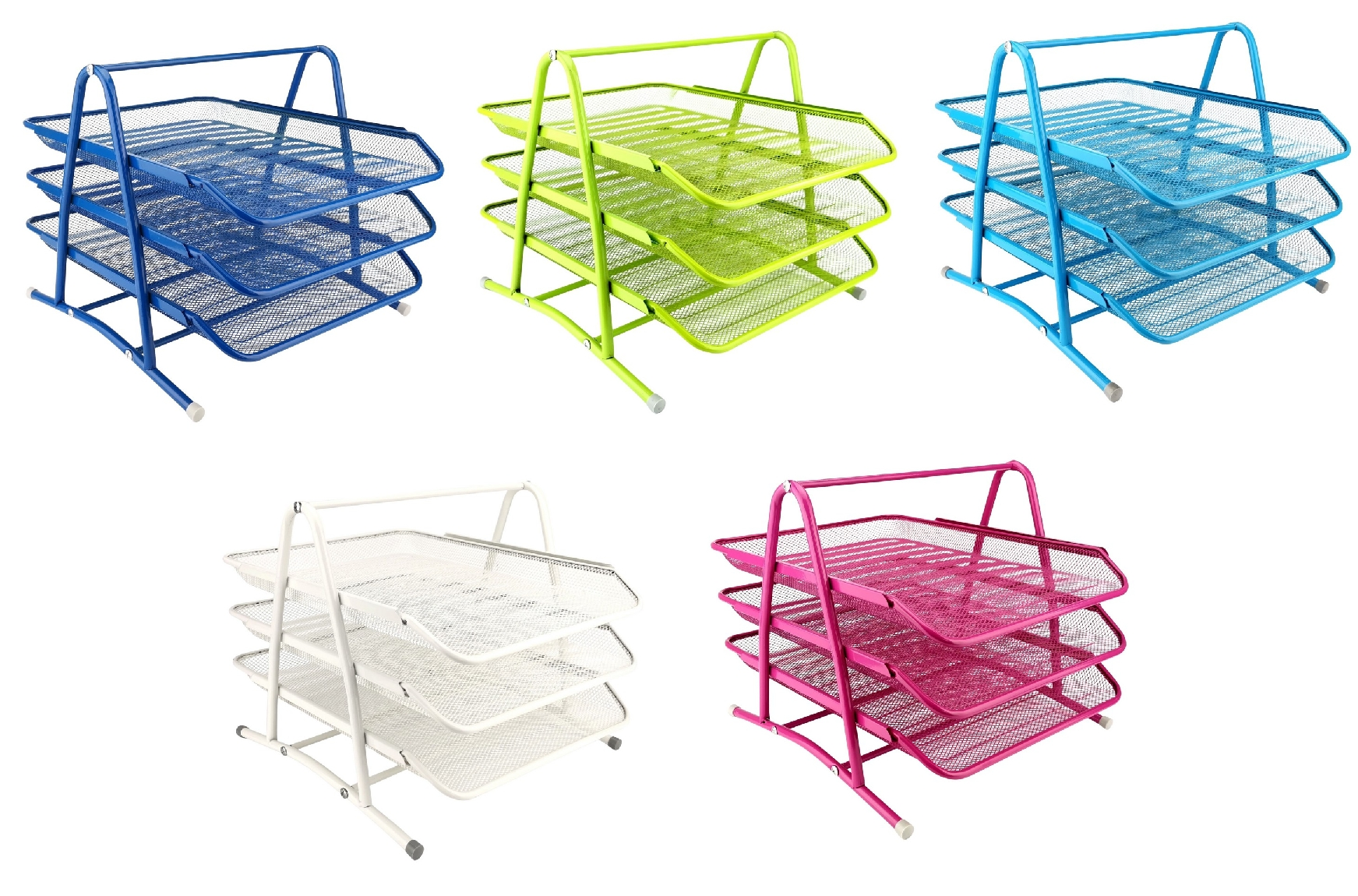 Stojak na dokumenty 3 szuflady ażurowe D.Rect