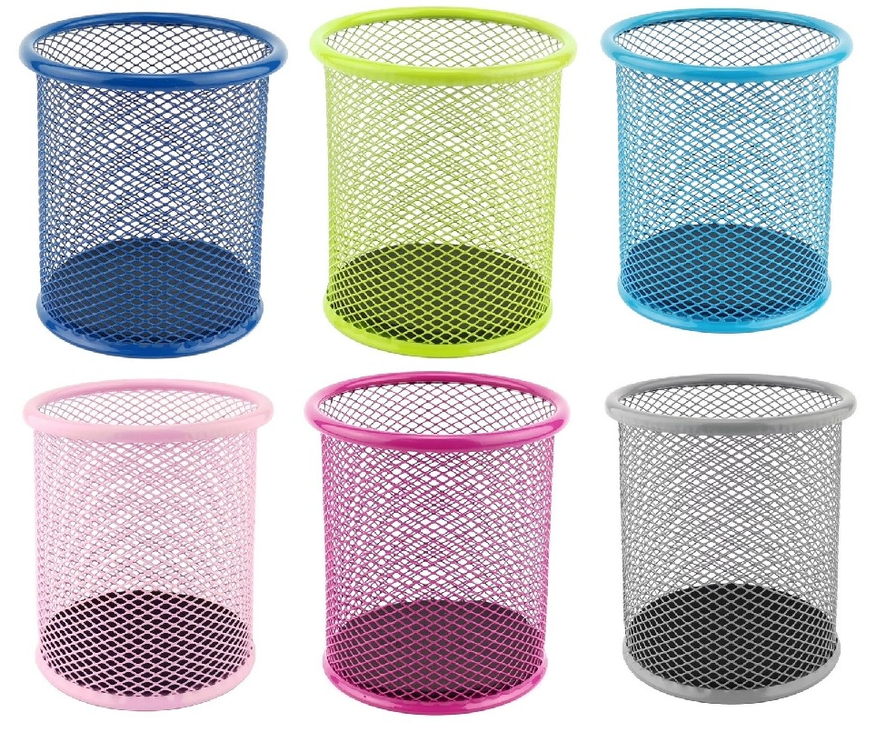 Przybornik na długopisy okrągły ażurowy D.Rect