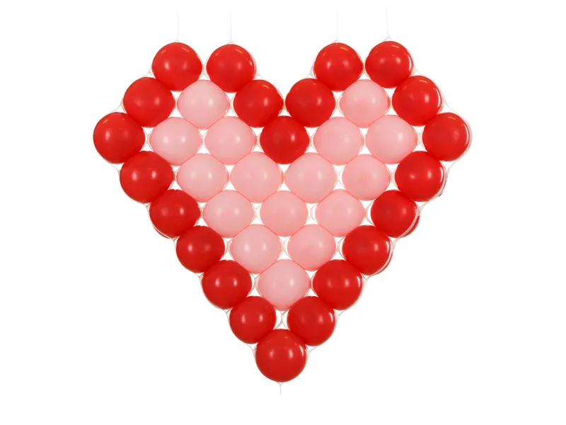 Siatka balonowa Serce 63x58 cm Partydeco