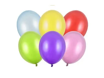 Balon Strong 23cm metaliczny mix kolory Partydeco