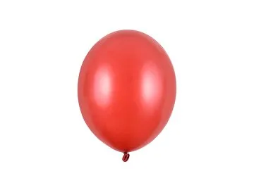 Balon Strong 23cm metaliczny czerwony Partydeco