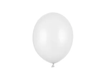 Balon Strong 23cm metaliczny biały Partydeco