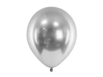 Balon Glossy 30cm srebrny Partydeco