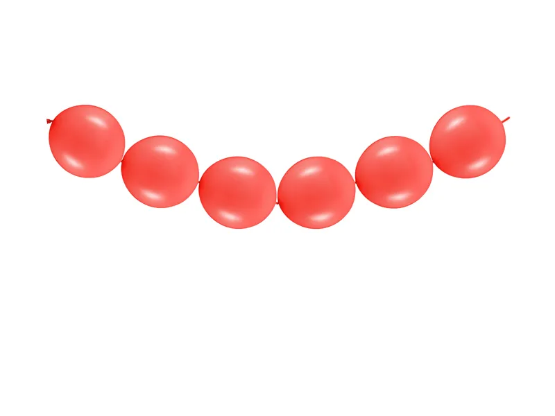 Balony z łącznikiem 28cm 20szt czerwony Partydeco