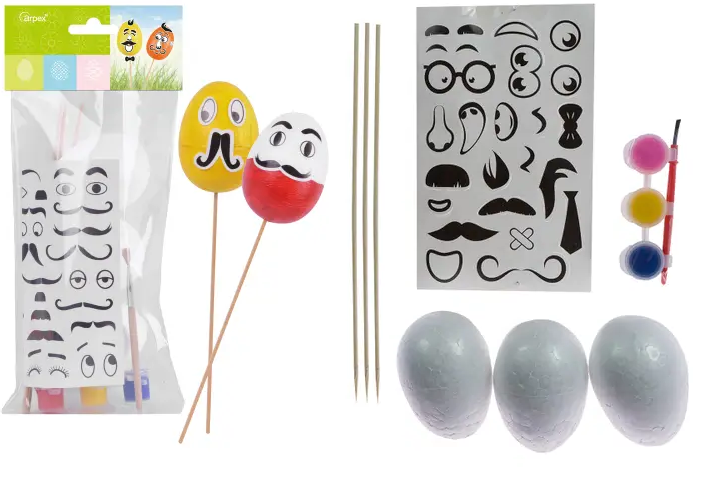 Zestaw kreatywny jajka wielkanocne z wąsikami Arpex