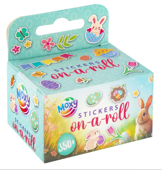 Naklejki wielkanocne na rolce 350szt Moxy
