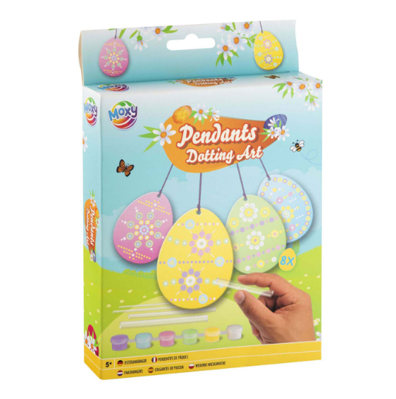 Zawieszki wielkanocne pisanki + farbki Moxy
