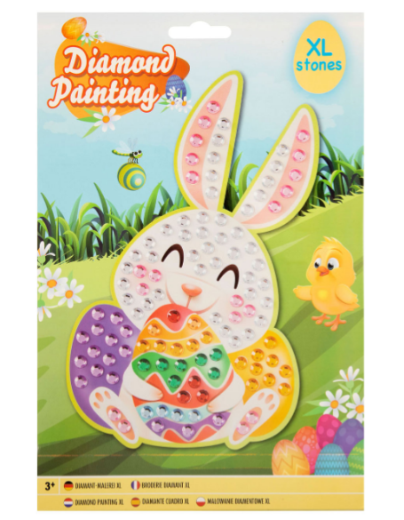 Obraz wielkanocny zając mozaika diamentowa samoprzylepna A5 Moxy