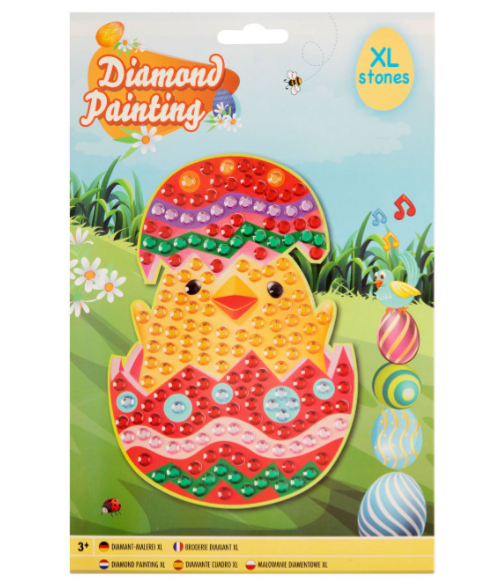 Obraz wielkanocny kurczak mozaika diamentowa samoprzylepna A5 Moxy