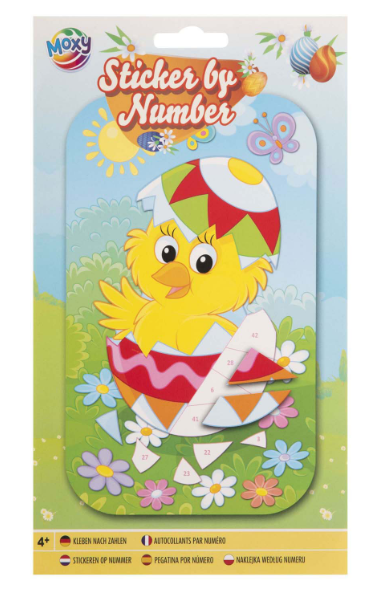 Naklejki po numerach kurczak zestaw kreatywny Moxy