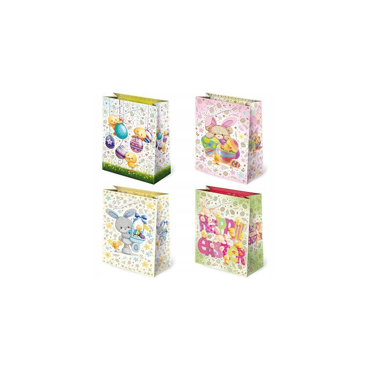 Torebka wielkanocna 16x24x8cm 10szt Paw
