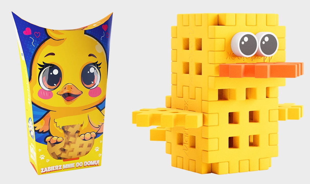 Klocki wafle kaczuszka wielkanocna Marioinex