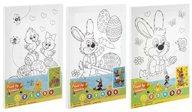 Wielkanocny obraz płótno 20x30cm + farby Moxy