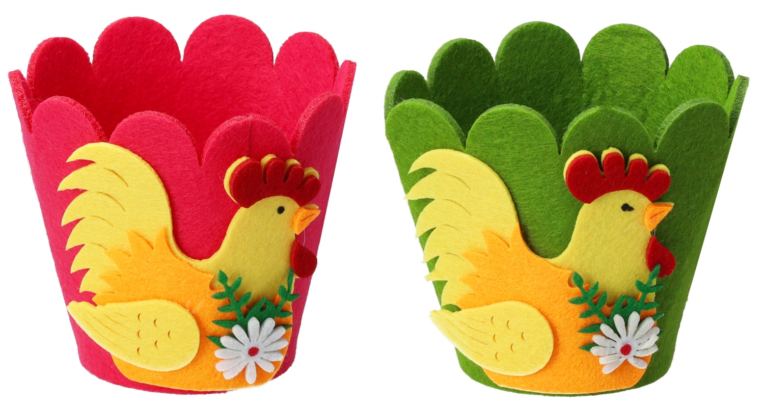 Koszyk wielkanocny filcowy kogut 7&7