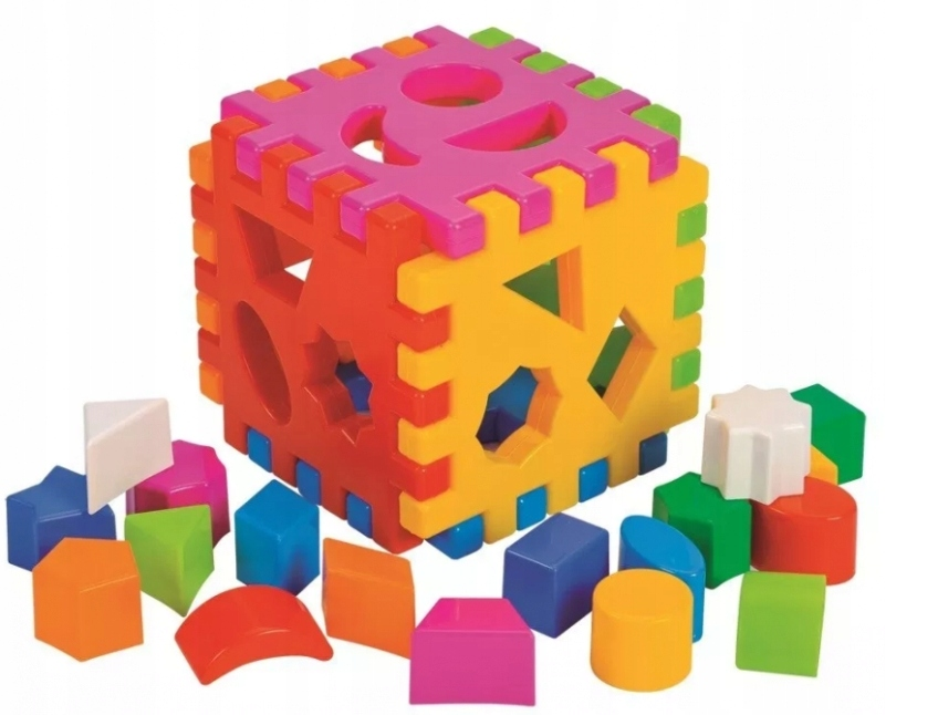 Klocki plastikowe wafle kostka edukacyjna Czako