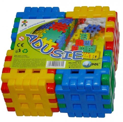 Klocki plastikowe wafle 24 elementy Adusie Czako