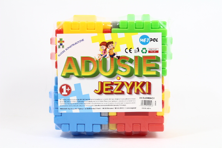 Klocki plastikowe wafle 24 elementy Adusie jeżyki Czako