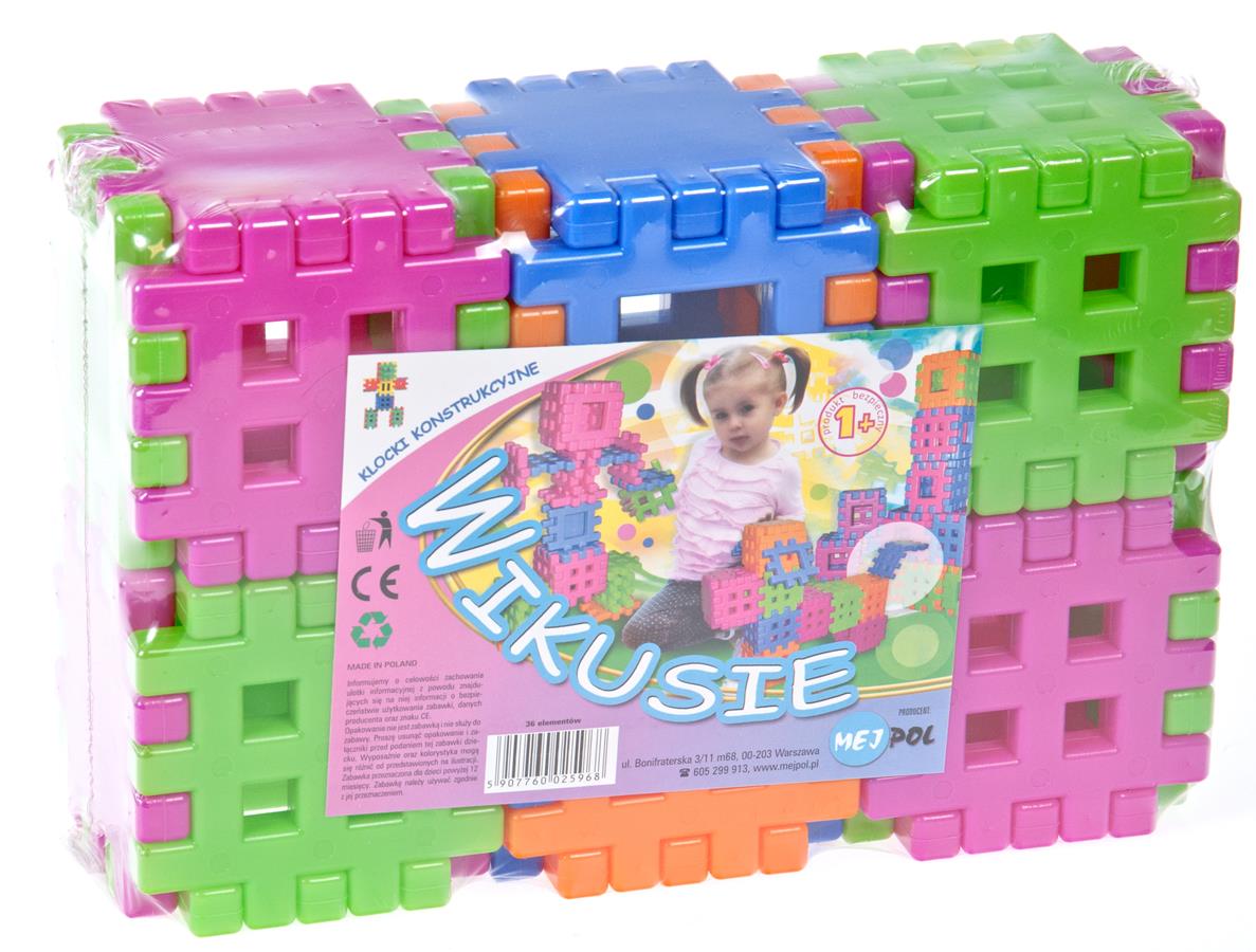 Klocki plastikowe wafle 36 elementów Wikusie Czako