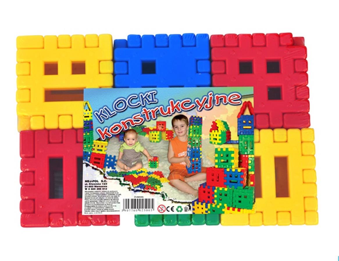 Klocki plastikowe wafle 36 elementów Czako