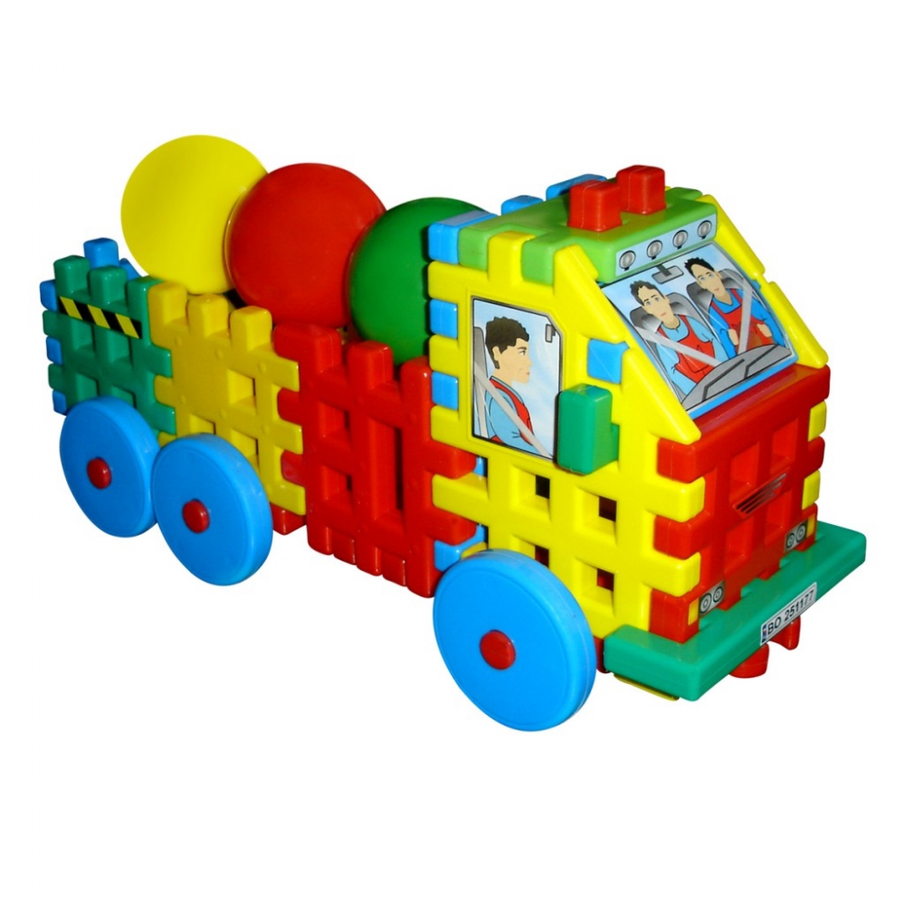 Klocki plastikowe wafle 14 elementów ciężarówka Czako